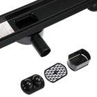 Трап TIM BAD556002BK, 70×600 мм, под плитку, сифон с углом поворота 360°, черный-матовый 9629454