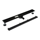 Трап TIM BAD558002BK, 70 х 800 мм, под плитку, сифон с углом поворота 360°, черный-матовый 9629456