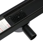 Трап TIM BAD558002BK, 70 х 800 мм, под плитку, сифон с углом поворота 360°, черный-матовый 9629456