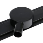 Трап TIM BAD558002BK, 70 х 800 мм, под плитку, сифон с углом поворота 360°, черный-матовый 9629456