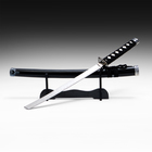 Макет оружия «Сувенирная катана на подставке. Нао», 77 см, чёрный глянец - Фото 1