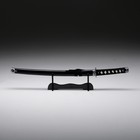 Сувенирное оружие "Катана Нао" 77см, чёрный глянец, на подставке - Фото 2