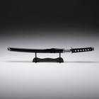 Сувенирное оружие "Катана Нао" 77см, чёрный глянец, на подставке - Фото 3