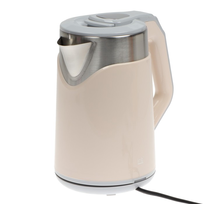 Чайник электрический Irit IR-1364, металл, 1.8 л, 1500 Вт, бежевый - Фото 1