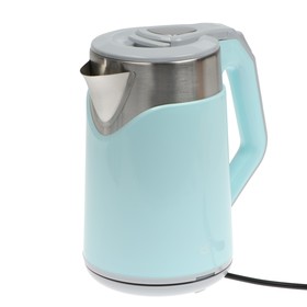 Чайник электрический Irit IR-1365, металл, 1.8 л, 1500 Вт, голубой