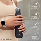 Термобутылка ONLYTOP, 500 мл, цвет чёрный - Фото 2