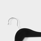 Плечики - вешалки для одежды Доляна, 43×23 см, 3 шт., чёрные - Фото 3