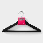 Плечики - вешалки для одежды Доляна, 43×23 см, 3 шт., чёрные - Фото 5