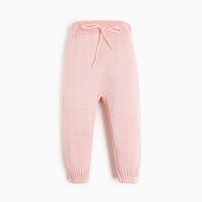 Брюки - штанишки вязаные детские «Крошка Я», размер 74-80 см, розовые