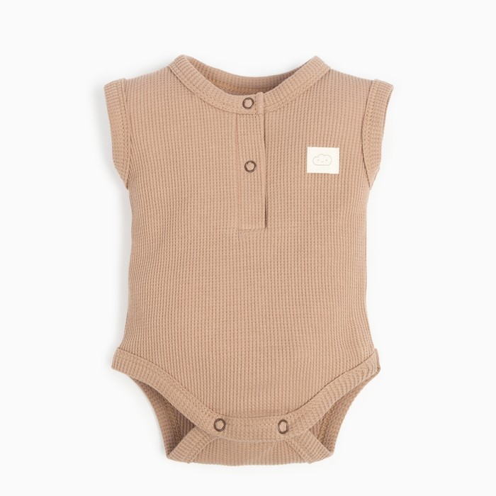 Боди детское «Крошка Я» BASIC LINE, рост 86-92 см, бежевое - Фото 1