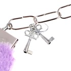 Наручники меховые, цвет фиолетовый - фото 44506056