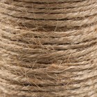 Шнур для вязания 100% джут "Натуральный" 10 м 2 мм 4,2х4,7х4,7 см - фото 8620460