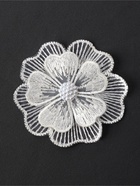 Аппликация для одежды «Цветок» текстильная, d=6 см, 10 шт., белая - Фото 3