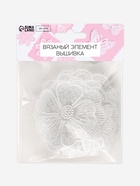 Аппликация для одежды «Цветок» текстильная, d=6 см, 10 шт., белая - Фото 6