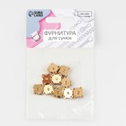 Кнопки магнитные, пришивные, d=10 мм, 10 шт., цвет золотой - Фото 4