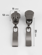 Замок автоматический для молнии «Трактор», №5, 10 шт, цвет чёрный никель - фото 809488406