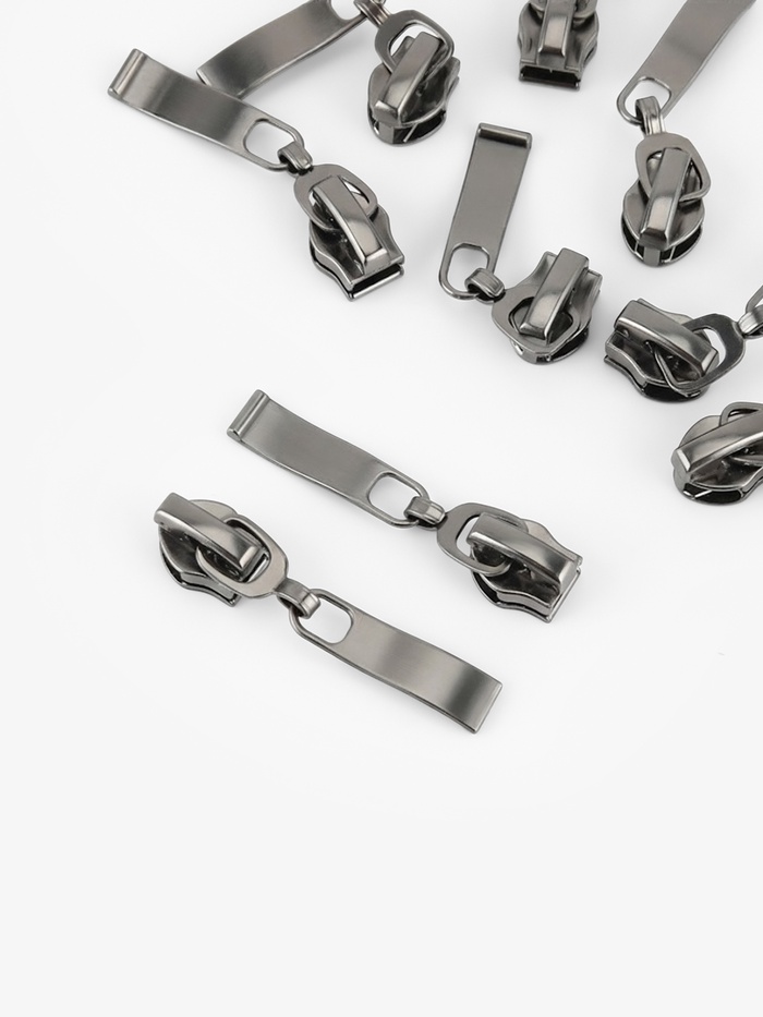 Бегунок автоматический для молнии «Спираль», №7, 10 шт., цвет чёрный никель - Фото 1