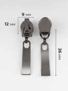 Бегунок автоматический для молнии «Спираль», №7, 10 шт., цвет чёрный никель - Фото 3