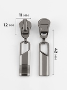 Бегунок автоматический для молнии «Трактор», №5, 10 шт., цвет чёрный никель  (артикул 9418120)  большой выбор товаров оптом и в розницу по низким ценам с доставкой
