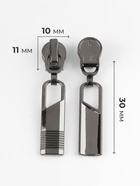 Бегунок автоматический для молнии «Спираль», №5, 10 шт., цвет чёрный никель - Фото 4