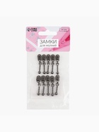 Бегунок для молнии «Спираль», №3, декоративный, 10 шт., цвет чёрный никель - Фото 3