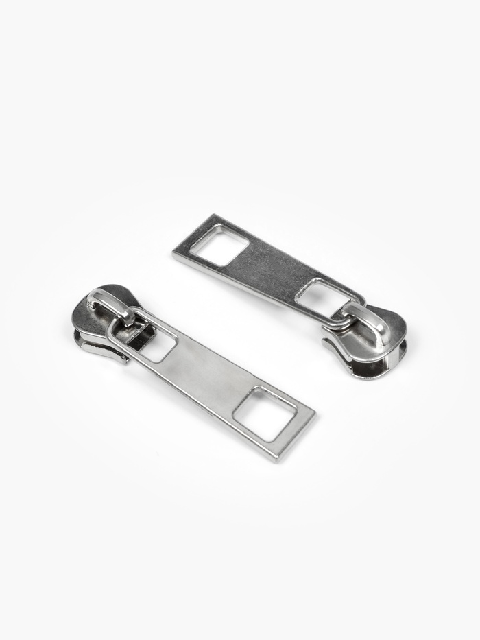 Бегунок галантерейный для молнии «Трактор», №5, 10 шт., цвет никель - Фото 1