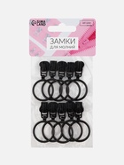 Бегунок для молнии «Трактор», автоматический, №5, с кольцом, 10 шт., чёрный - Фото 4