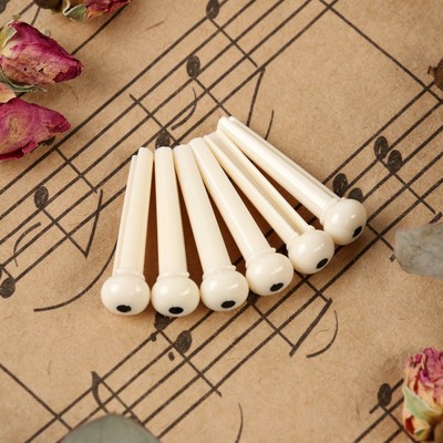 Фиксаторы струн Music life, 6 штук, 32×8 мм, белые