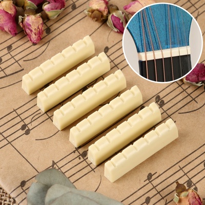 Набор верхних порожков для гитары Music life, 6 штук, 4.3×0.8×0.5 см, белый