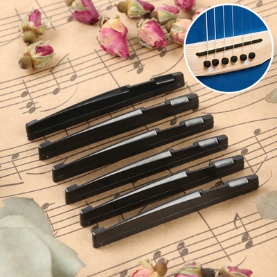 Набор нижних порожков для гитары Music life, 6 штук, 7×0.8×0.25 см, черный