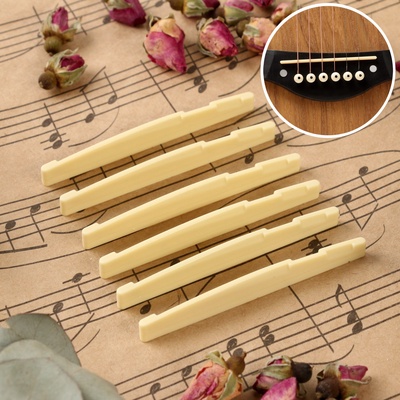 Набор нижних порожков для гитары Music life, 6 штук, 7×0.9×0.3 см, белый