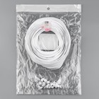 Набор: рулонная молния «Спираль» №3, 10 м, 20 бегунков, 40 верхних ограничителей, 20 нижних ограничителей, белый - Фото 7