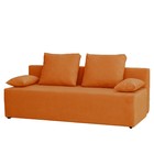 Прямой диван «Бёрн», механизм еврокнижка, велюр, цвет оранжевый - Фото 1