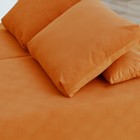 Прямой диван «Бёрн», механизм еврокнижка, велюр, цвет оранжевый - Фото 5