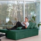 Прямой диван «Бёрн», механизм еврокнижка, велюр, цвет зелёный - Фото 6