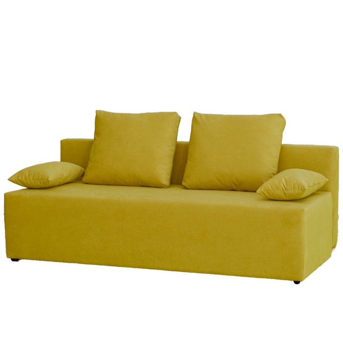 Прямой диван «Бёрн», механизм еврокнижка, велюр, цвет горчичный - Фото 1