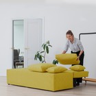Прямой диван «Бёрн», механизм еврокнижка, велюр, цвет горчичный - Фото 3