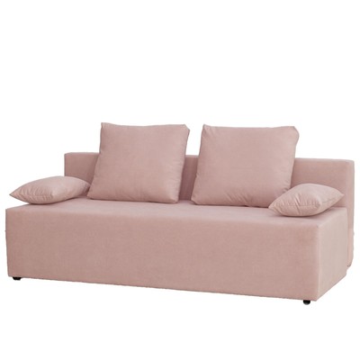 Прямой диван «Бёрн», механизм еврокнижка, велюр, цвет пыльная роза