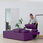 Прямой диван «Бёрн», механизм еврокнижка, велюр, цвет фиолетовый - Фото 3