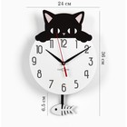 Часы настенные детские "Черный кот", с маятником, 36 х 24 см - фото 320368876