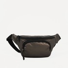 Поясная сумка на молнии, 2 наружных кармана, цвет бронзовый - фото 10454344