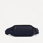 Поясная сумка на молнии, наружный карман, цвет синий - фото 10454362
