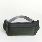 Поясная сумка на молнии, 2 наружных кармана, цвет зелёный - Фото 2