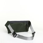 Поясная сумка на молнии, 2 наружных кармана, цвет зелёный - фото 10833590