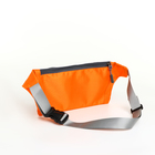 Поясная сумка на молнии, 2 наружных кармана, цвет оранжевый - фото 10833595
