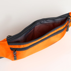 Поясная сумка на молнии, 2 наружных кармана, цвет оранжевый - фото 10833597