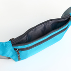 Поясная сумка на молнии, 2 наружных кармана, цвет голубой - Фото 5