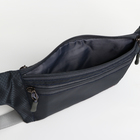 Поясная сумка на молнии, 2 наружных кармана, цвет чёрный - фото 10833607
