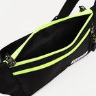 Поясная сумка на молнии, 2 наружных кармана, цвет чёрный/зелёный - Фото 5