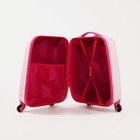 Чемодан детский на молнии, 4 колеса, цвет розовый - фото 24246925